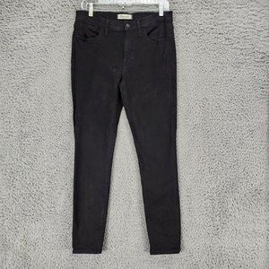 Madewell Jeans Womens 28 Black Stretch Mid Rise Skinny